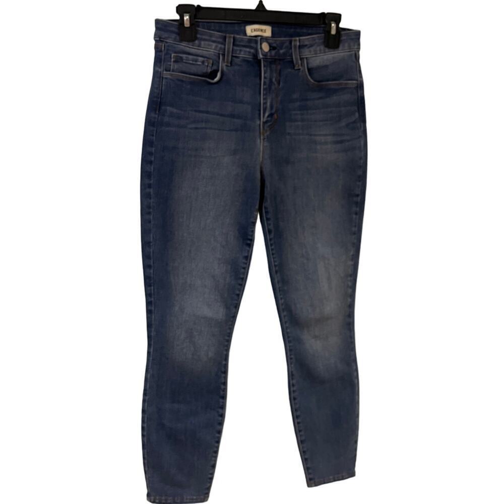 L'Agence Blue High Rise Margot Skinny Jeans Size 28